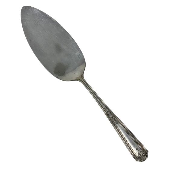Vintage Reed & Barton Cake Pie Server Silver Tone Metal - Picture 1 of 5